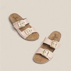 Yokono Handmade in Spain Light Pink Buttery Leather Sandals Sz EU 41 US 10-10.5